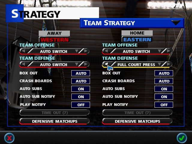 NBA Live 99 screenshot 4 for Playstation